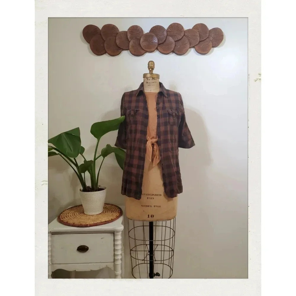 ✨BOGO FREE✨ Fun & Flirt | Brown Plaid High Low Flannel Button Shirt